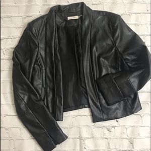 Calvin Klein Faux Leather Bolero Jacket